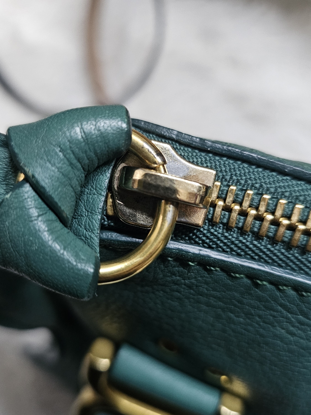 Chloe Marcie Green Leather Shoulder Bag - Picture 8 of 11